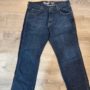 Wrangler Men's Dark Blue Relaxed Boot Cut Jeans